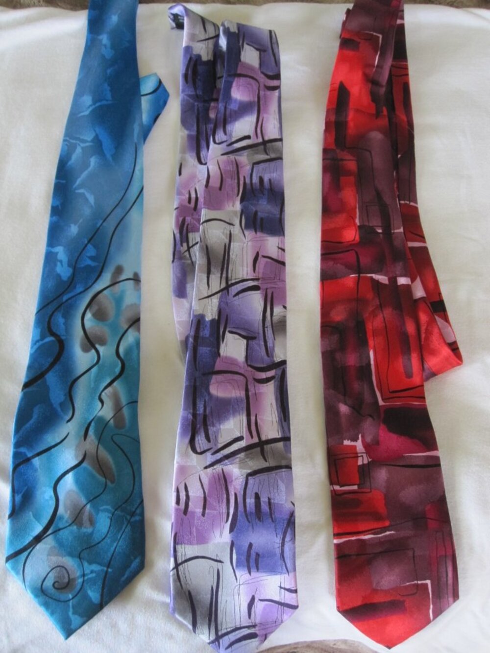 set of (3) Jerry Garcia Neckties: South/Border, Nude, Scales